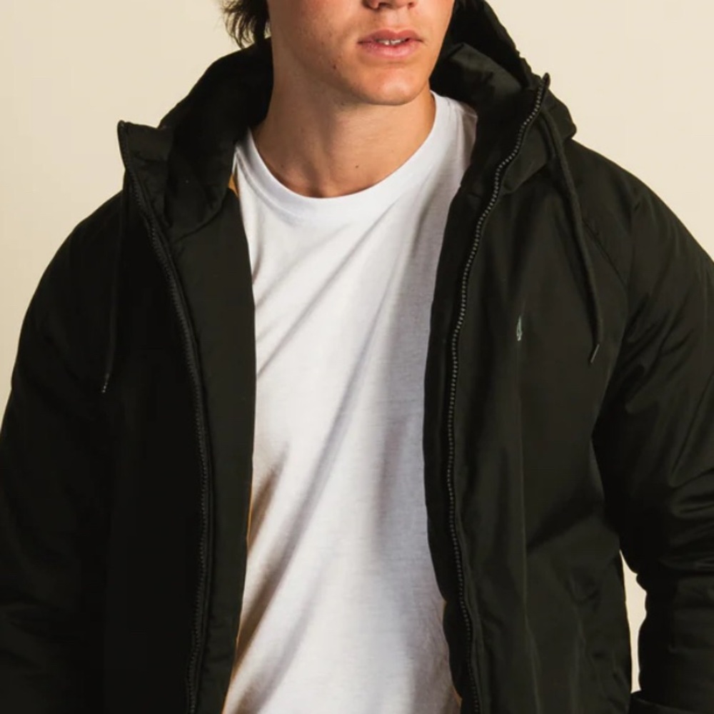 Men's Black Hooded Jacket